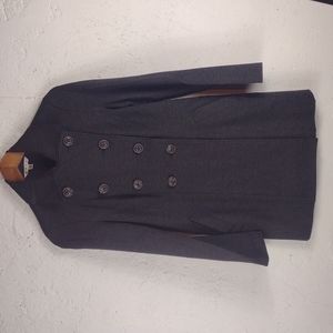 CAbi Double Breasted Grey Pea Coat Jacket Sz XS